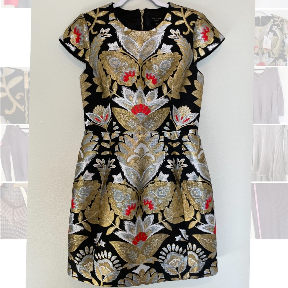 Ted Baker cocktail holiday dress with pockets